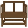 Chaises de jardin lot de 2 marron miel bois massif de pin 