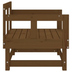 Chaises de jardin lot de 2 marron miel bois massif de pin 