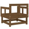 Chaises de jardin lot de 2 marron miel bois massif de pin 