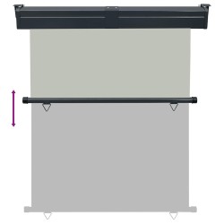 Auvent latéral de balcon 145x250 cm Gris 