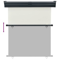 Auvent latéral de balcon 145x250 cm Crème 