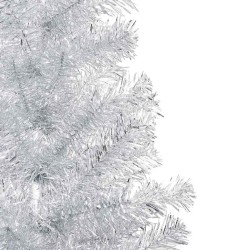 Arbre de Noël artificiel pré-éclairé/boules argenté 180 cm PET 