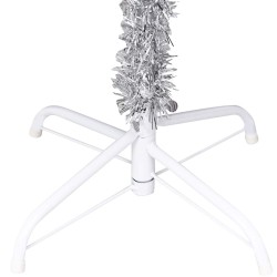 Arbre de Noël artificiel pré-éclairé/boules argenté 180 cm PET 