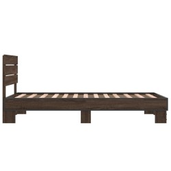 Cadre de lit sans matelas chêne marron 75x190 cm 