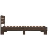 Cadre de lit sans matelas chêne marron 75x190 cm 