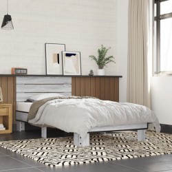 Cadre de lit sans matelas sonoma gris 75x190 cm 