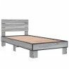 Cadre de lit sans matelas sonoma gris 75x190 cm 
