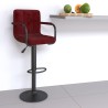 Tabouret de bar Rouge bordeaux Velours 