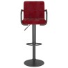 Tabouret de bar Rouge bordeaux Velours 