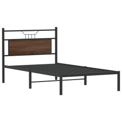 Cadre de lit sans matelas chêne marron 100x190 cm 