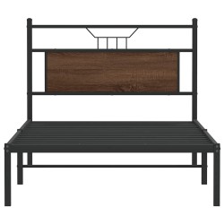Cadre de lit sans matelas chêne marron 100x190 cm 