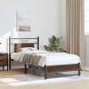 Cadre de lit sans matelas chêne marron 75x190cm bois ingénierie 
