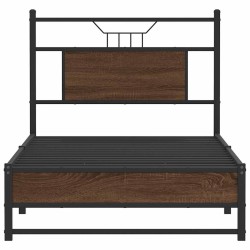 Cadre de lit sans matelas chêne marron 75x190cm bois ingénierie 