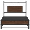 Cadre de lit sans matelas chêne marron 75x190cm bois ingénierie 