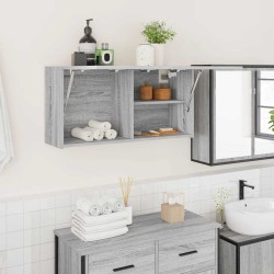 Armoire murale de bain sonoma gris 80x25x40cm bois d'ingénierie 