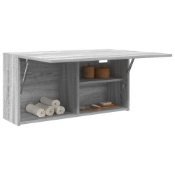 Armoire murale de bain sonoma gris 80x25x40cm bois d'ingénierie 