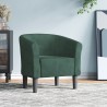 Chaise cabriolet vert foncé velours 