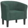 Chaise cabriolet vert foncé velours 
