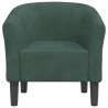 Chaise cabriolet vert foncé velours 