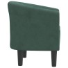 Chaise cabriolet vert foncé velours 