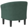 Chaise cabriolet vert foncé velours 
