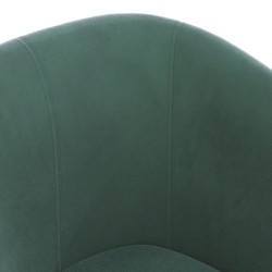 Chaise cabriolet vert foncé velours 