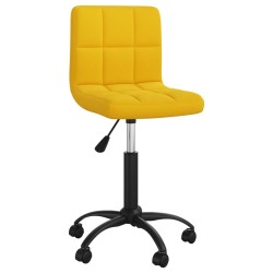 Chaise pivotante de salle à manger Jaune moutarde Velours 