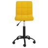 Chaise pivotante de salle à manger Jaune moutarde Velours 