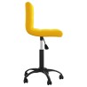Chaise pivotante de salle à manger Jaune moutarde Velours 