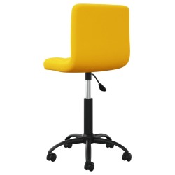 Chaise pivotante de salle à manger Jaune moutarde Velours 