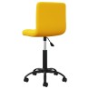 Chaise pivotante de salle à manger Jaune moutarde Velours 