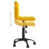 Chaise pivotante de salle à manger Jaune moutarde Velours 