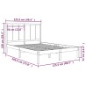 Cadre de lit sans matelas 120x190 cm bois de pin massif 