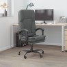 Fauteuil de massage inclinable de bureau Gris foncé Tissu 