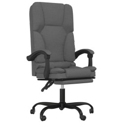 Fauteuil de massage inclinable de bureau Gris foncé Tissu 