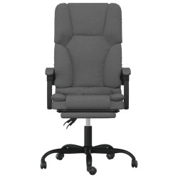 Fauteuil de massage inclinable de bureau Gris foncé Tissu 