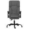 Fauteuil de massage inclinable de bureau Gris foncé Tissu 