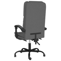 Fauteuil de massage inclinable de bureau Gris foncé Tissu 