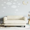 Canapé avec repose-pied pour enfants crème 100x50x30 cm velours 