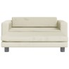 Canapé avec repose-pied pour enfants crème 100x50x30 cm velours 