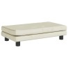 Canapé avec repose-pied pour enfants crème 100x50x30 cm velours 