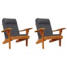 Coussins de chaise adirondack lot de 2 anthracite tissu oxford 
