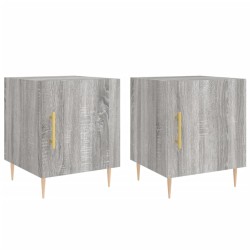 Tables de chevet 2 pcs sonoma gris 40x40x50cm bois d'ingénierie 