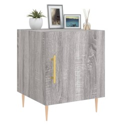 Tables de chevet 2 pcs sonoma gris 40x40x50cm bois d'ingénierie 