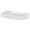 Cadre de lit sans matelas blanc bois massif 100x200 cm 