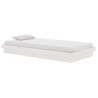 Cadre de lit sans matelas blanc bois massif 100x200 cm 