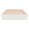 Cadre de lit sans matelas blanc bois massif 100x200 cm 
