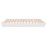 Cadre de lit sans matelas blanc bois massif 100x200 cm 