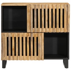 Buffet 80x34x75 cm bois de manguier massif brut 