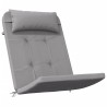 Coussins de chaise adirondack lot de 2 gris tissu oxford 